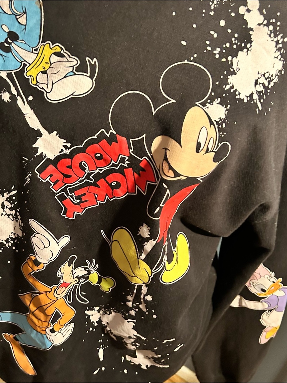 ⭐️ 5 for $25⭐️ Disney Splatter Paint  Mickey Mouse and gang Crewneck